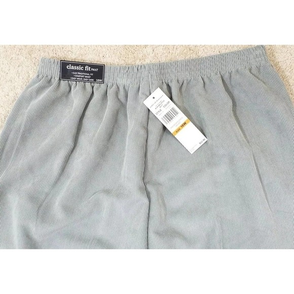 ALFRED DUNNER ~Woman Plus Size 16W-22W~ Eskimo Kiss Gray Corduroy Pants NWT $52 - Picture 9 of 15